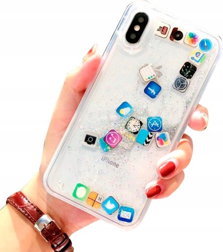 ЧЕХОЛ LIQUID GLITTER SAND ICONS iPhone 6 6S Plus