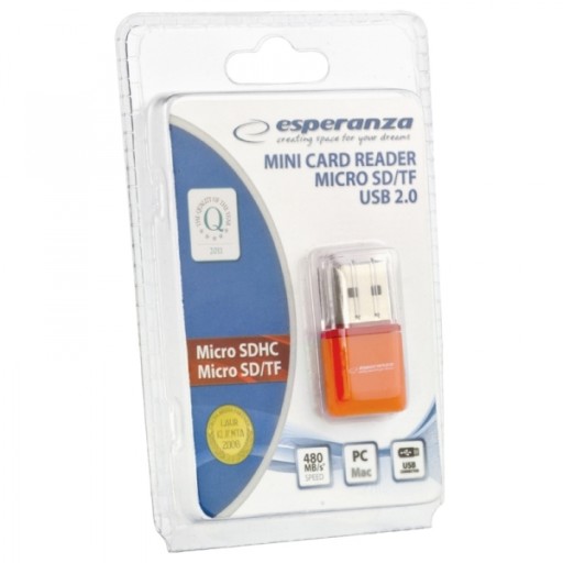 RED Mini Micro SD SDHC USB 2.0 Кардридер Оранжевый