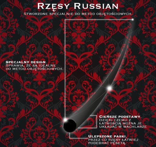 Rzęsy RUSSIAN VOLUME 0,07 C 11mm Noble Lashes