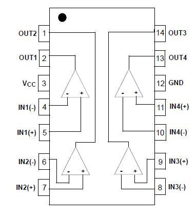 Счетверенный компаратор LM339 SMD - 2 шт.