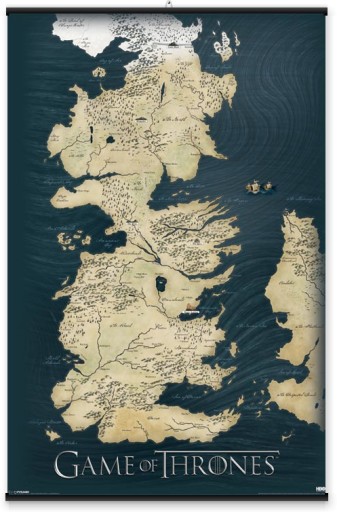 Gra o tron Mapa Westeros i Esos - plakat 61x91,5cm