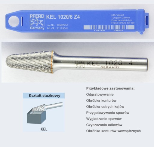 Фреза PFERD KEL1020/6 Z4 с ротационной напильником