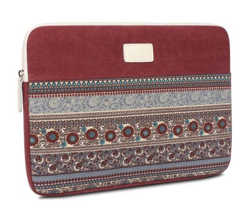 WRO etui ETNO Canvas na laptopa 15,6 czerwony orientalny motyw