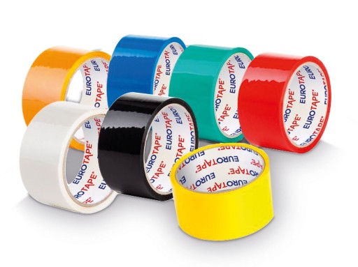 Клейкая лента COLORFUL 48/50, 1 рулон, красная
