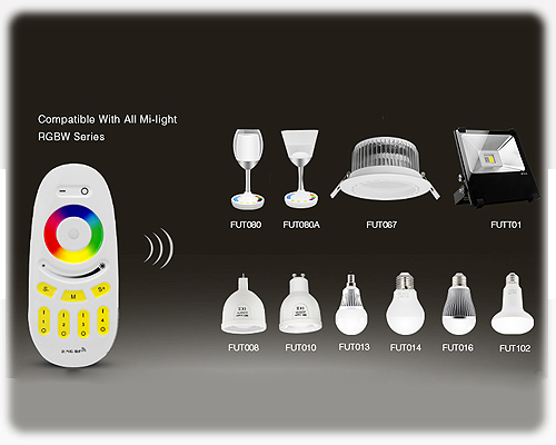 Mi-Light RGB RGB+W LED пульт дистанционного управления 4 ЗОНЫ СЕНСОРНЫЙ Wi-Fi MI-LIGHT FUT096