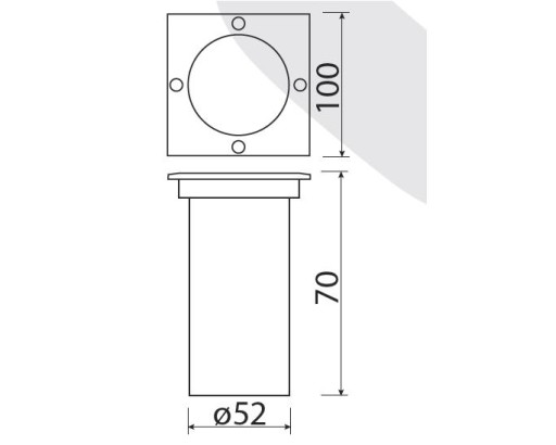 Oprawa najazdowa ALFA-K-MINI, max.10 W, GU10, IP67, AC220-240V, 50/60Hz