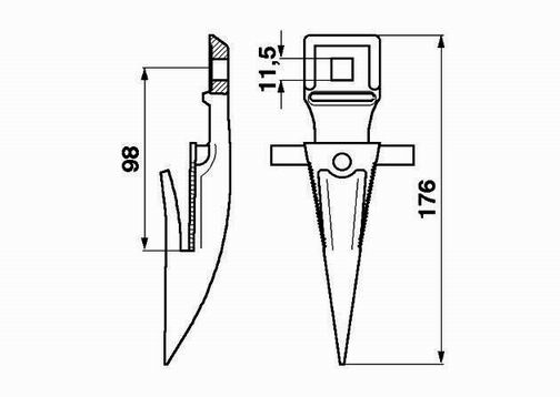 Штык одинарный Claas 522182