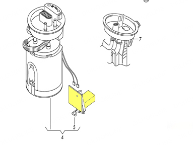 Поплавковый датчик топлива TIGUAN SCIROCCO TOURAN PAH