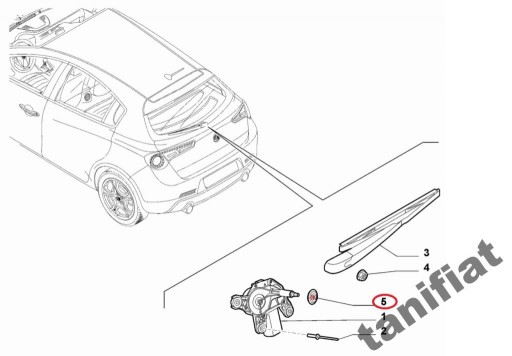 ALFA ROMEO 159 FIAT USZCZELKA OSI WYCIERACZKI 672