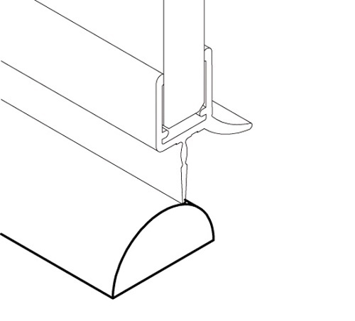 Listwa progowa do kabiny prysznicowej 70 cm BIAŁA