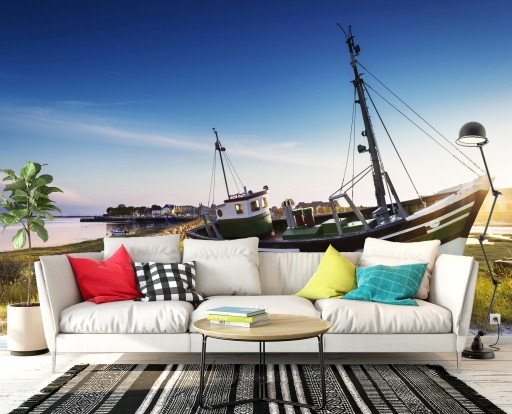 3D морская рыбацкая лодка Обои 368x254 F00561