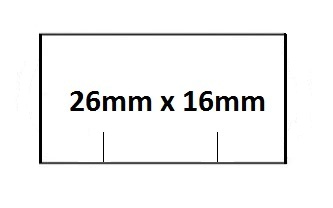 Бирки, этикетки двухрядные, 26х16, ПРЯМЫЕ, БЕЛЫЕ