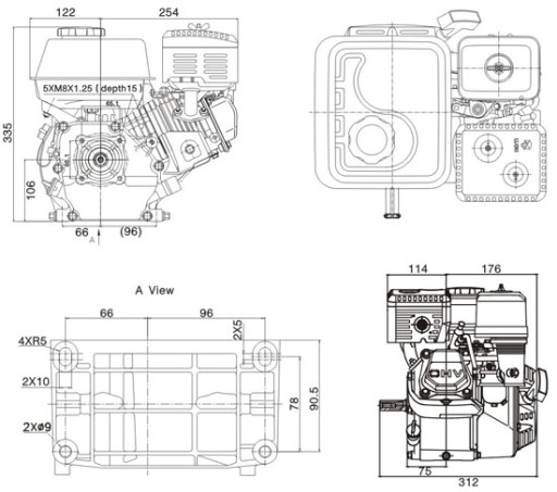 ДВИГАТЕЛЬ НЕ HONDA 6.5HP МИНИБАЙК ГОКАРТ БАГГИ 20мм