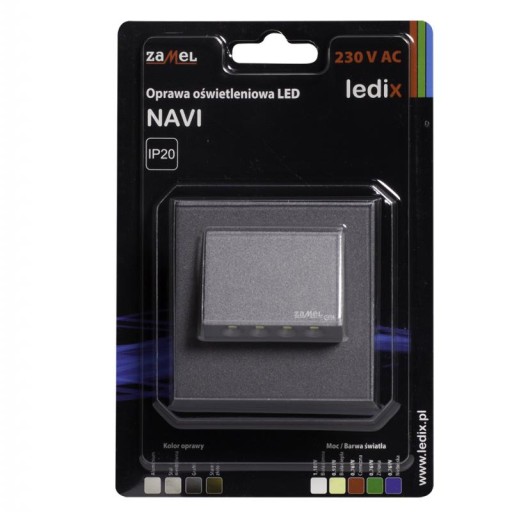 Ledix - oprawa LED Navi PT 230V grafit zimna