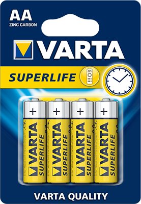 VARTA 4 шт SUPERLIFE LR6 цинк-углерод AA