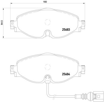 Диски BREMBO, колодки ПЕРЕДНИЕ VW PASSAT B8 312мм