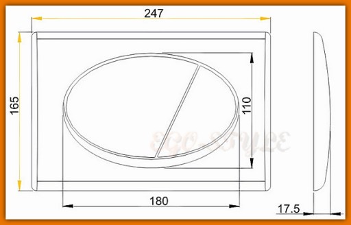 AlcaPLAST Кнопка смыва для унитаза белая M70 DELFIN