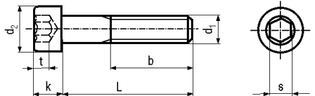 Винт с внутренним шестигранником, черный M4x12, Торцевая головка, 10 шт.