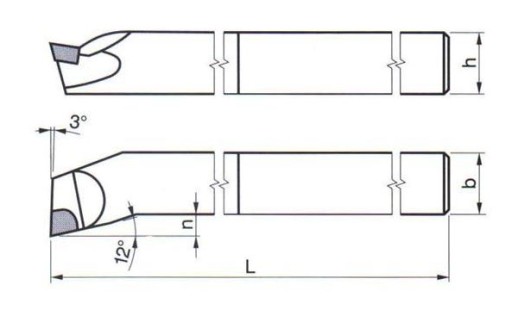 Расточная оправка токарного инструмента NNWb ISO9R 0808 P20 8x8