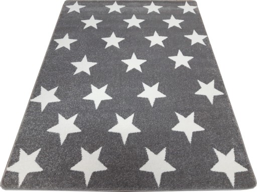 Серо-белый ковер 200х290 в цвете STARS STARS mono