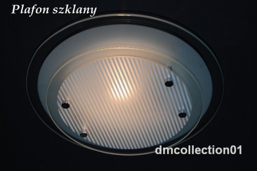 Lampa Sufitowa Plafon Szklany 1xE27