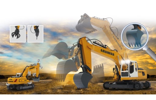 БОЛЬШОЙ ЭКСКАВАТОР LIEBHERR R936 С ГУСЕНИЧАМИ 50 СМ