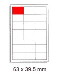 Etykiety samoprzylepne 63x39,5 mm, A4, 2100 szt.