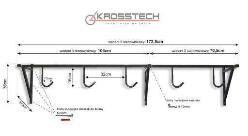 ВЕШАЛКА ДЛЯ ВЕЛОСИПЕДА 3 CRIS BIKES 3 ДЕРЖАТЕЛЬ КРЮКА