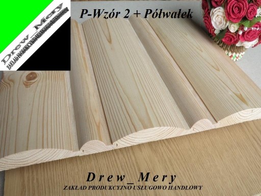 Deska Elewacyjna Półokrągła Listwa Gr.23x63 Półbal