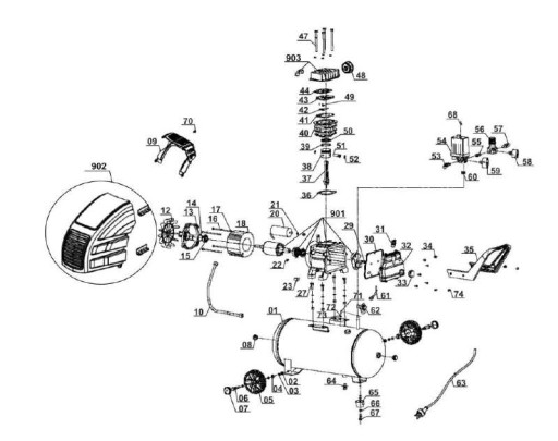 Смотровое стекло масла компрессора Einhell BT-AC 230/24 fi26