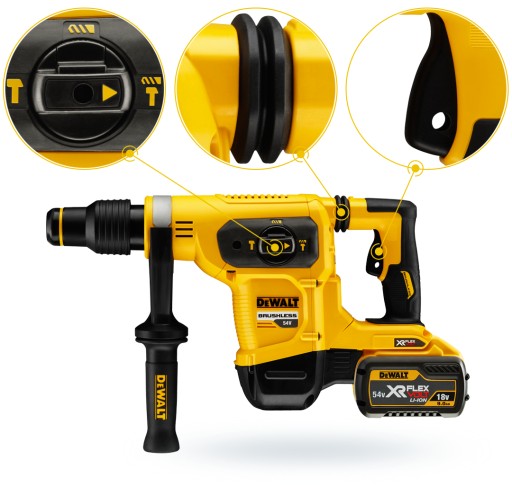 2-х аккумуляторная ударная дрель SDS MAX 54V DeWALT DCH481X2