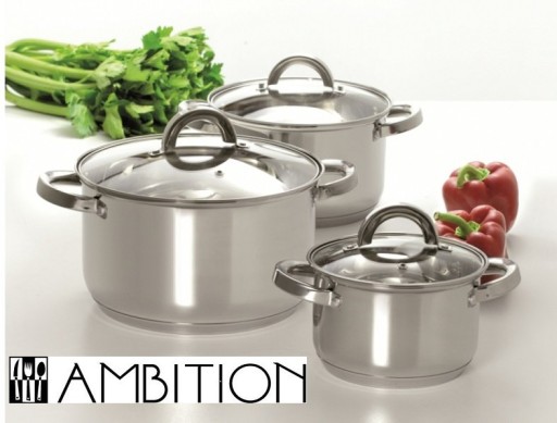 AMBITION POTS SET 6EL Кастрюли Berry из нержавеющей стали