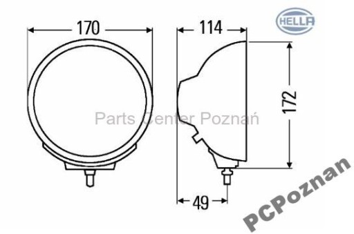 ГАЛОГЕННАЯ ФАРА HELLA LUMINATOR COMPACT ХРОМИЕВАЯ[1529511]