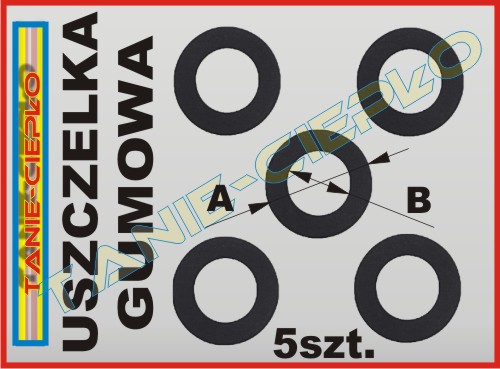 Uszczelka gumowa uszczelki gumowe 3/8'' 5szt akc