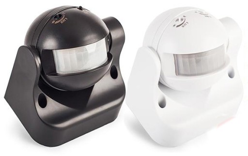 Czujnik sensor ruchu PIR naścienny 180 st czujnik led zmierzchu czas