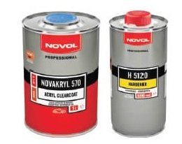 NOVOL NOVAKRYL 570 2+1 Прозрачный лак 1л + отверждение