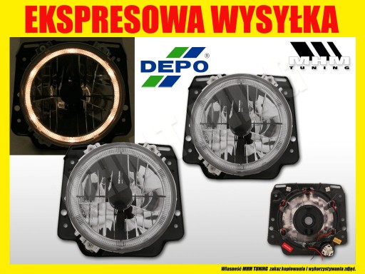 REFLEKTOR LAMPA KPL RINGI ANGEL KRZYZ VW GOLF II 2