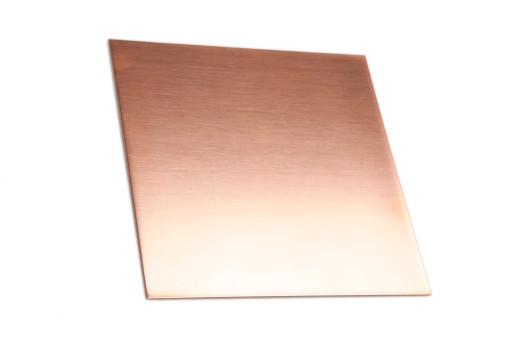 Blacha miedziana miedź Cu formatka 200x200x4mm | arkusz 4mm - 20x20cm
