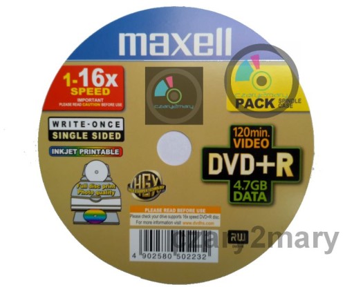 Maxell DVD+R Printable Navigations, 10 шт., конверт для компакт-дисков