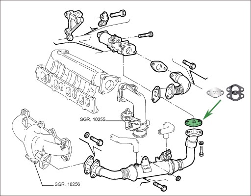 Заглушка EGR FIAT Brava Bravo Croma Doblo 1.9 JTD