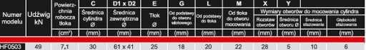 КОМПЛЕКТ ПЛОСКОГО ЦИЛИНДРА 5 ТОНН + ШАЙБЫ