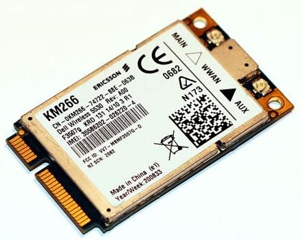 Модем DELL Ericsson 5530 WWAN KM266 с модулем GPS