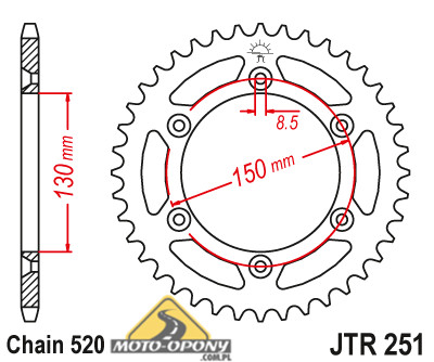 Комплект привода Yamaha YZ-F 250 F 14-17r S усиленный.