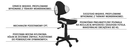 Krzesło dziecięce OBROTOWE G2Q PROMOCJA EXTRA