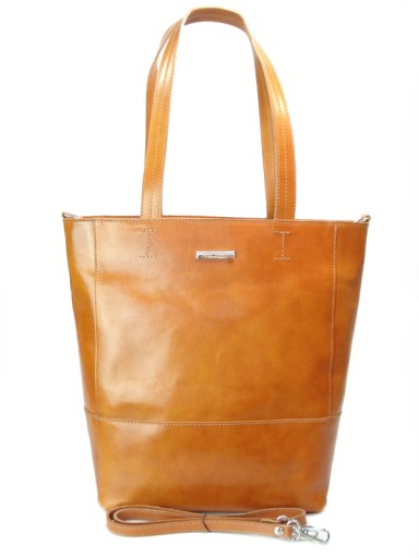 DUŻA WŁOSKA TORBA SHOPPER BAG laBOMBA ZARKA GRANAT