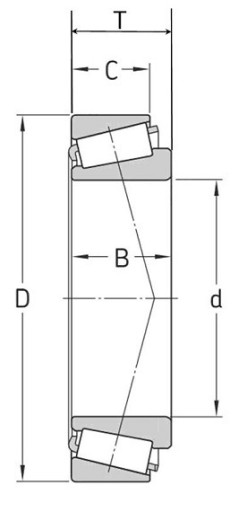 EC40987.H206 SNR SNR конический роликовый подшипник 25X59X4