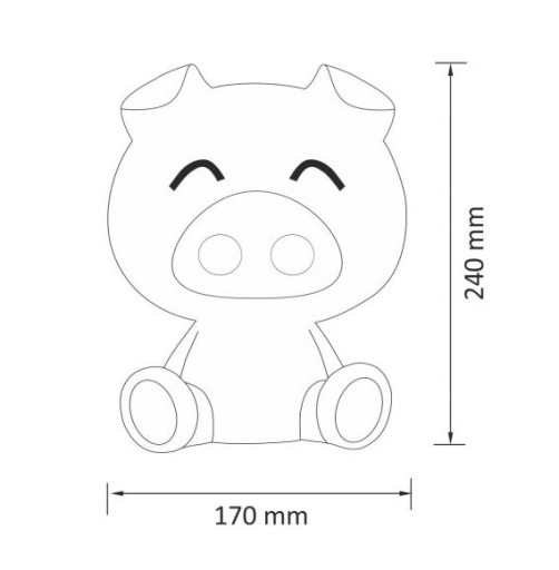 Детский ночник PIGGY 2.5W LED детский