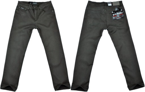 Spodnie męskie jeans Big More 621 oliwka L32 90/35