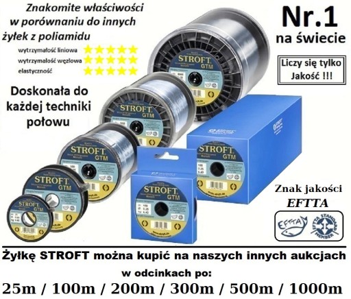 ŻYŁKA STROFT GTM - 0,12 mm / 5000 m / moc 1,80 kg