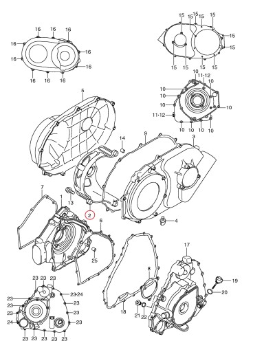 OSŁONA OBUDOWA WARIATORA SUZUKI KINGQUAD 700 750